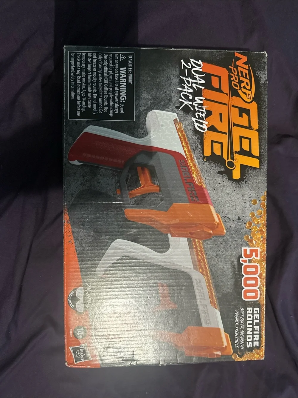 Nerf GEL Fire Pro Blaster — White, Orange & Red accents